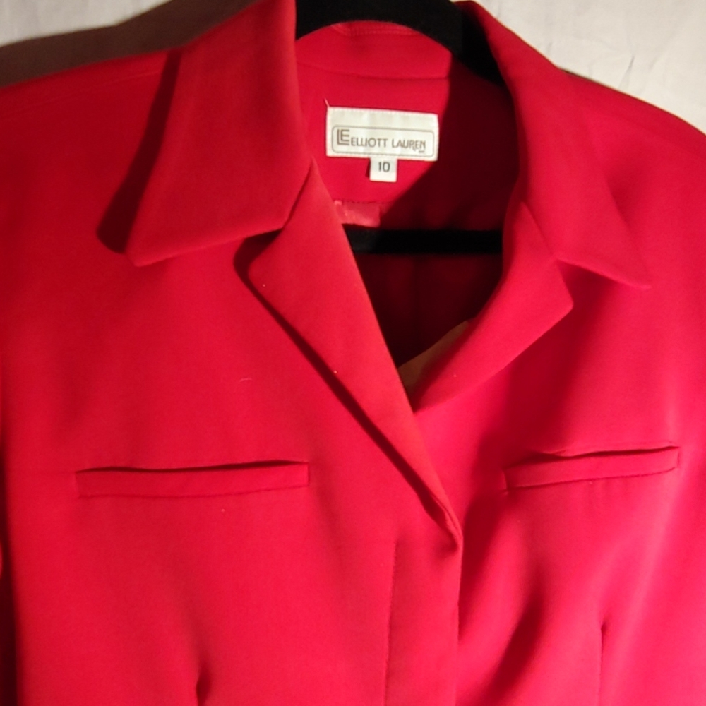 Red Business Jacket by Elliott Lauren.